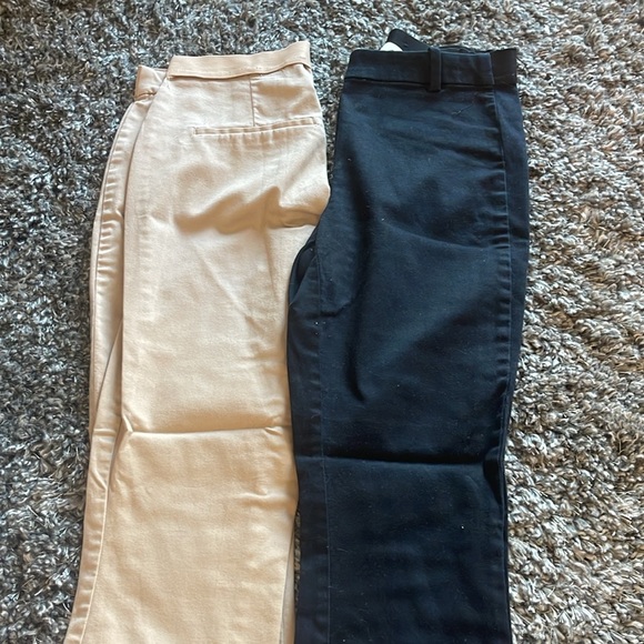 h&m tan & black crop work pants (black size 4, tan size 6) fit the same - Picture 4 of 4